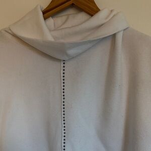 Joseph Ribkoff White Cowl Neck Sweater with Stud Detail buttery soft